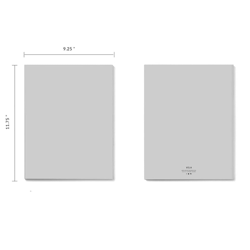 Expanded Softcover B7H-C — 9.25 x 11.75 in, 144 Pages ( Grid+ ) Light Gray - Scratch & Dent